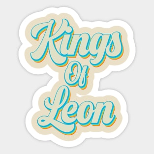 vintage color kings of leon Sticker